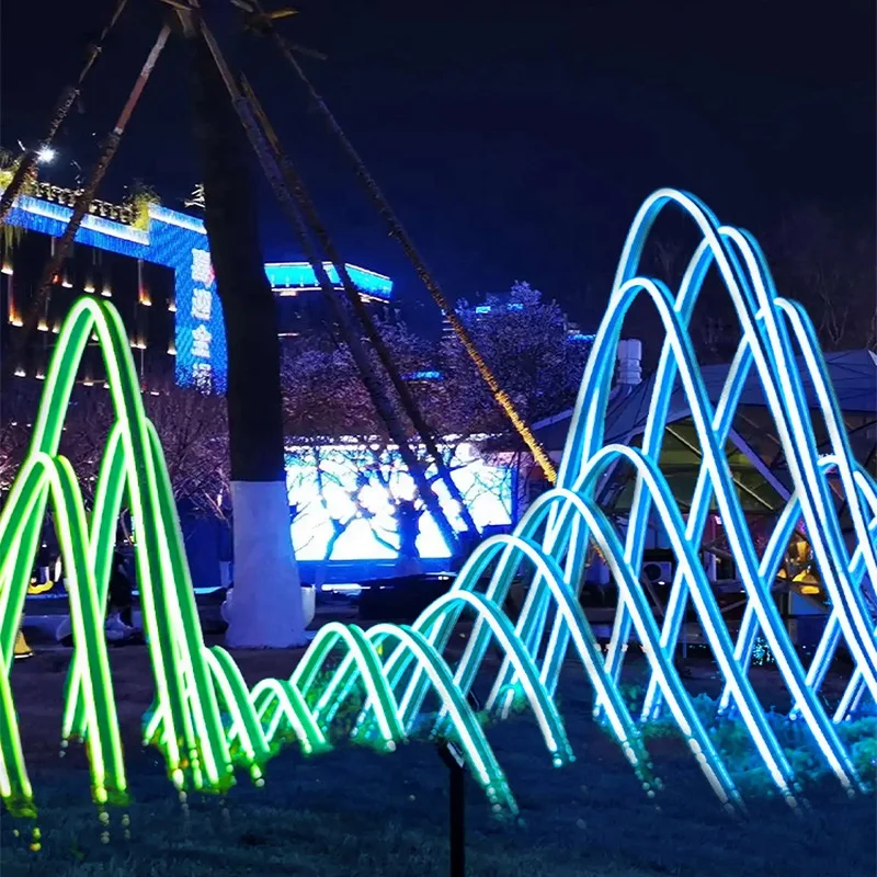 

Outdoor Decorative LED Modeling Lights Scenic Park square Block Hotel Garden Smooth Line Lights Colorful Landscape Lights