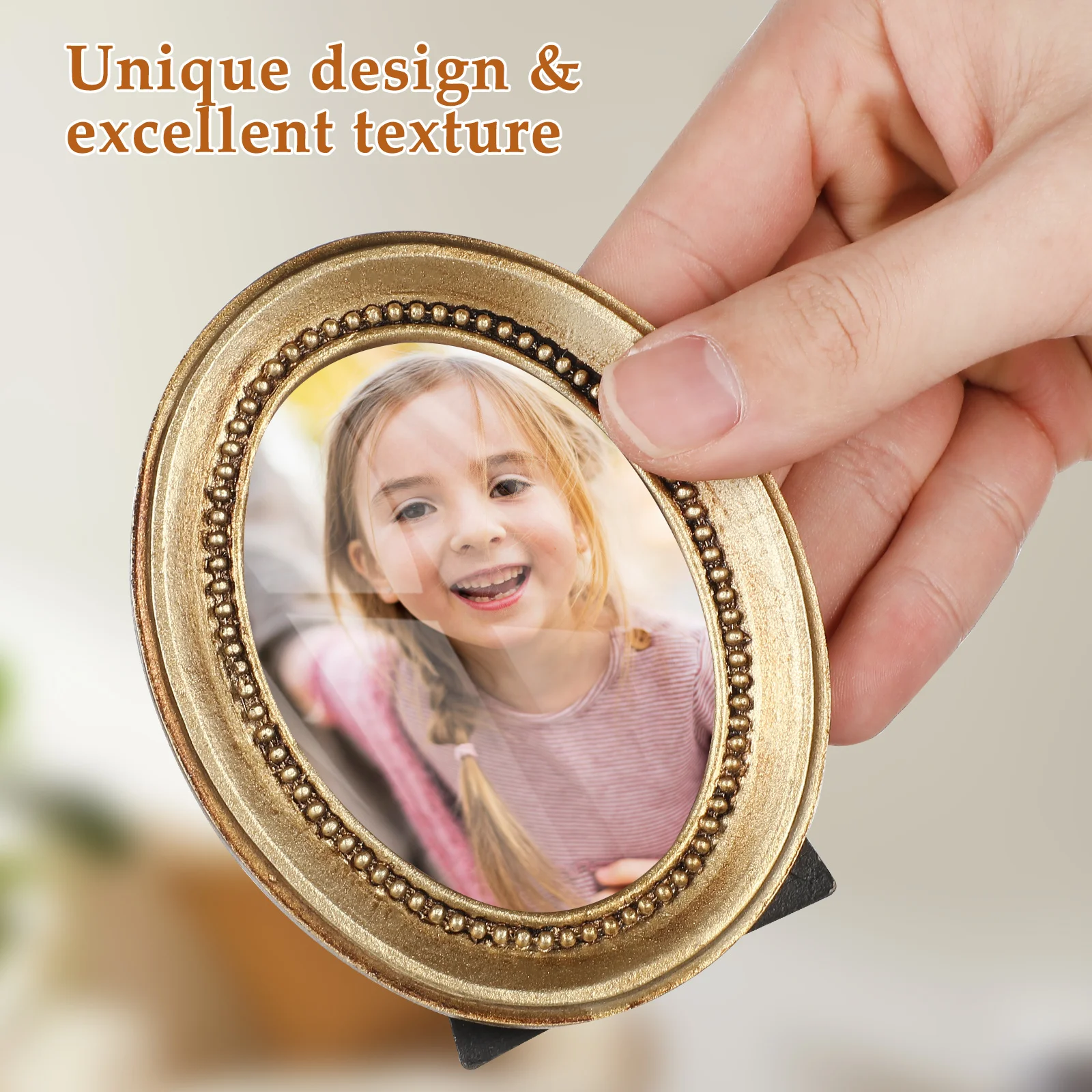 مجموعة صور الراتنج خمر إطار الصورة البيضاوي الرجعية ديكور جدار المنزل مكتب متجر الديكور إطار العرض