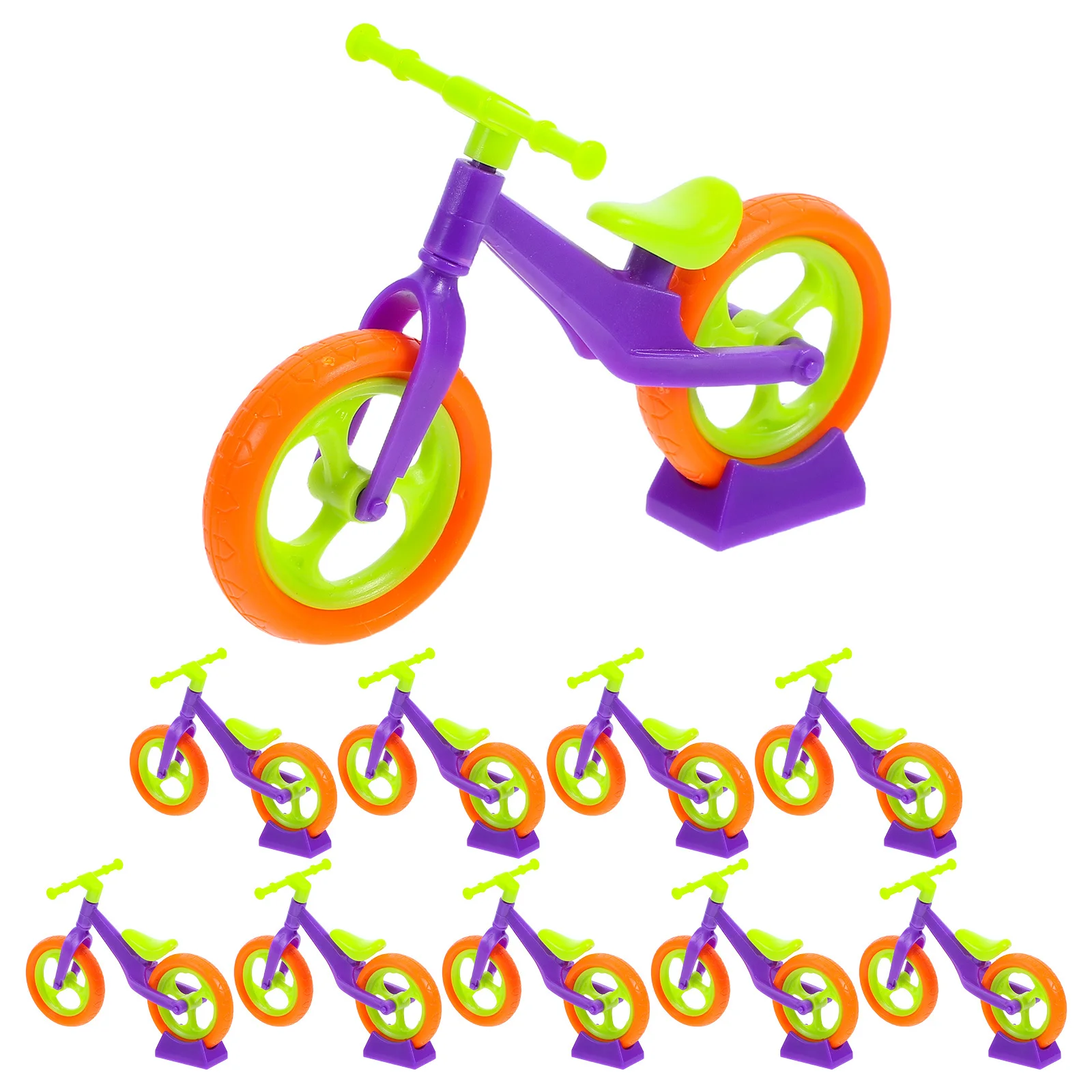 10Pcs Children's DIY Simulated Assembly Kit Creative Miniature Bicycle Craft Accessory for Imaginative Play