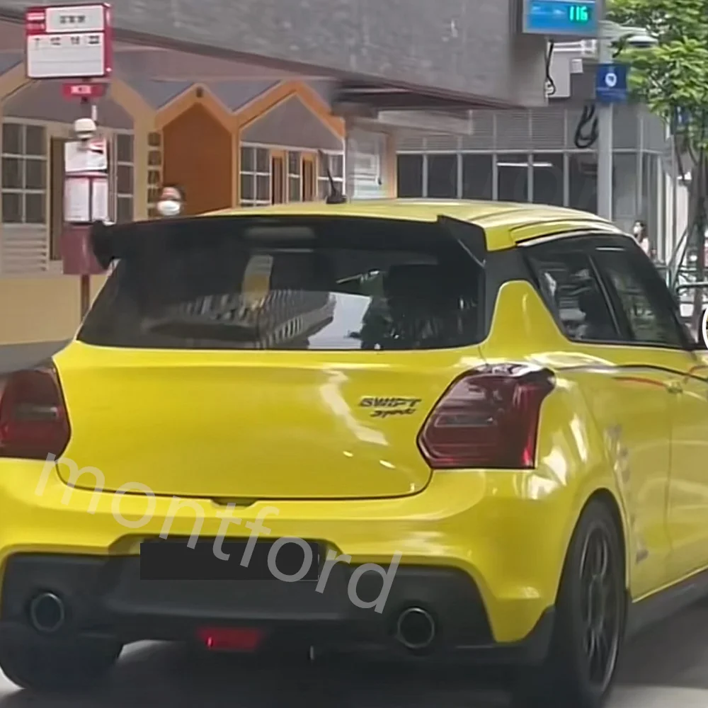 PAINTED BLACK D REAR TRUNK SPOILER  FIT FOR SUZUKI SWIFT HATCHBACK RS/ Sport ZC33S 2018-2024