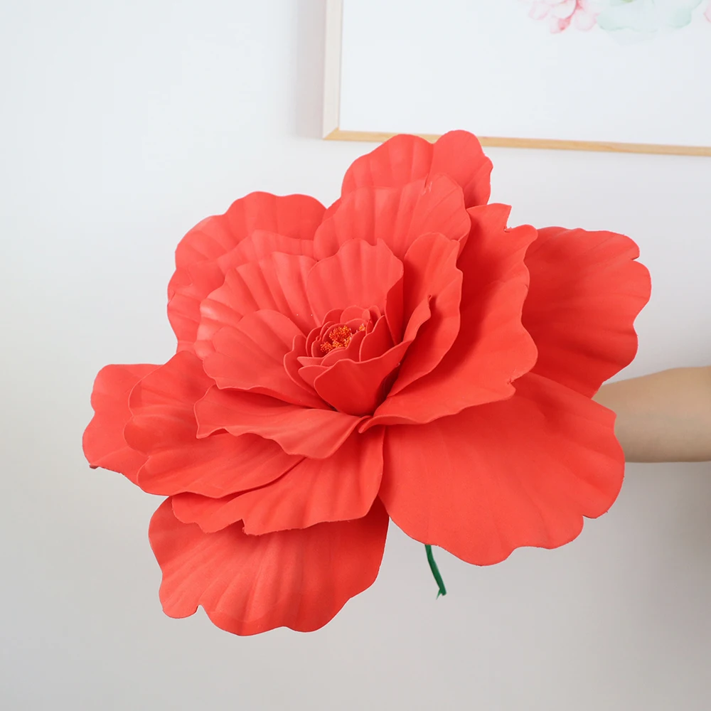 2 stuks 30cm Grote Kunstmatige Pioen PE Bloem Bruiloft Decoratie Kunstplanten Winkelcentrum Etalage Kunstbloemenboeket