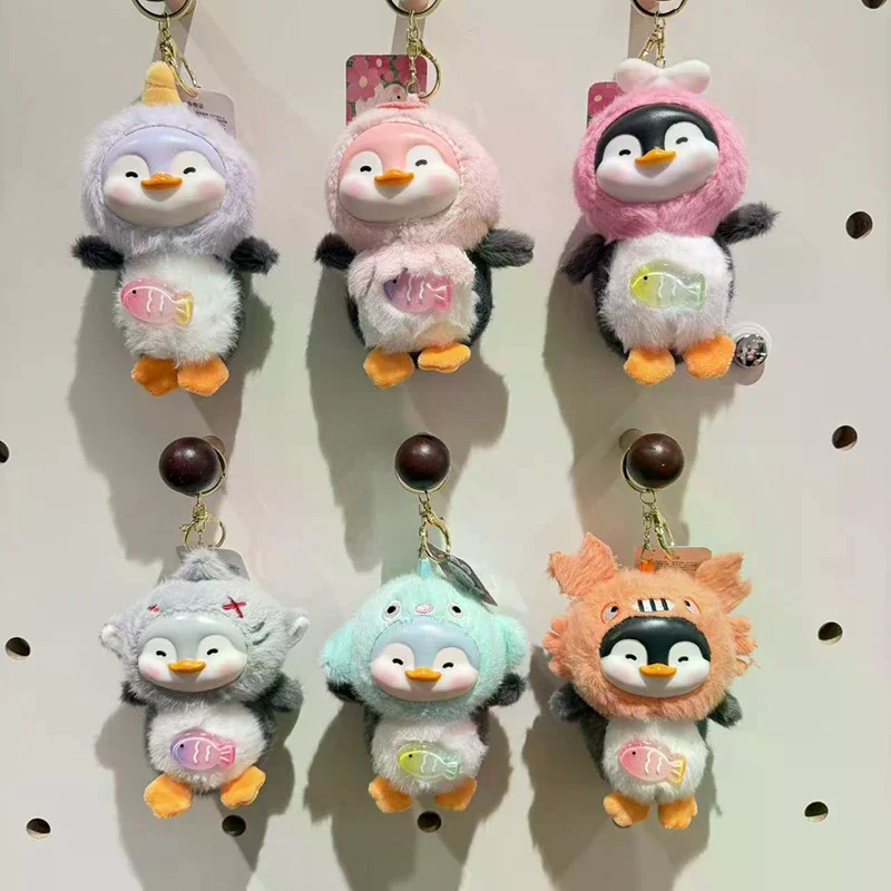 Porte-clés pendentif pingouin en peluche en vinyle, mignon et créatif, pour sac à dos, tentures, cadeaux de décoration