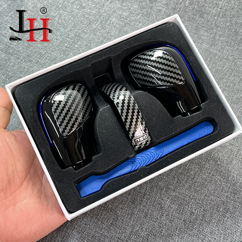 Carbon Fiber Texture DSG Shift Knob Gear Side Cover DSG Emblem For VW Golf 6 golf 7 R GTI Passat B7 B8 CC R20 Jetta MK6 GLI