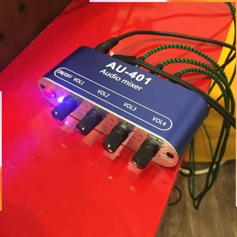 A92Z Stereo-Mixer (4 Eingänge, 1 Ausgang) steuert einzeln die Platine DIY-Kopfhörer-Verstärkergehäuse DC12V