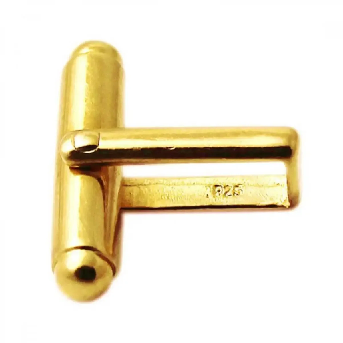 Beadsnice 925 Solid Silver Cufflinks Blanks Flat Round Pad for Cabochon Handmade Personalized Cufflinks for Men ID29772