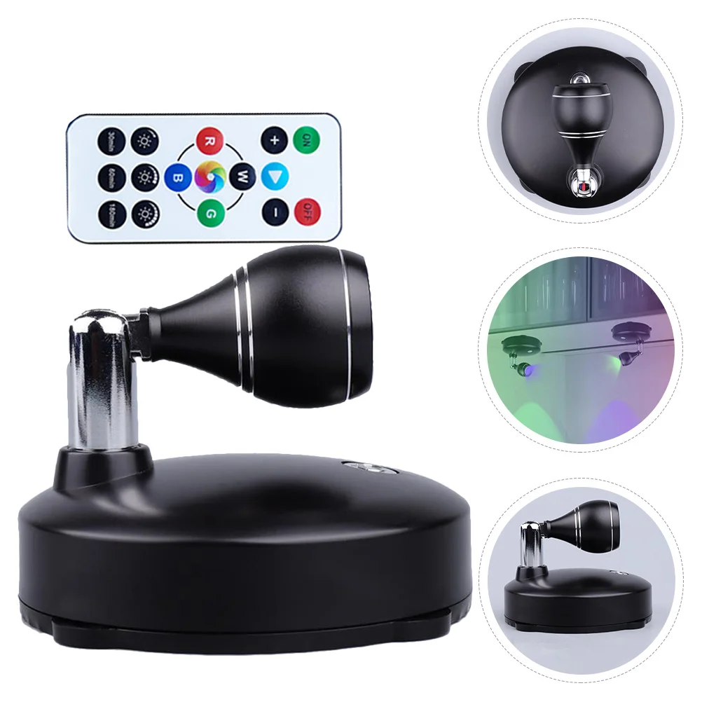 

1Set LED Projection Lamp USB Charging Remote Controlled Spotlight Lightweight Wall Mount Projection Light for Cabinet Gallery