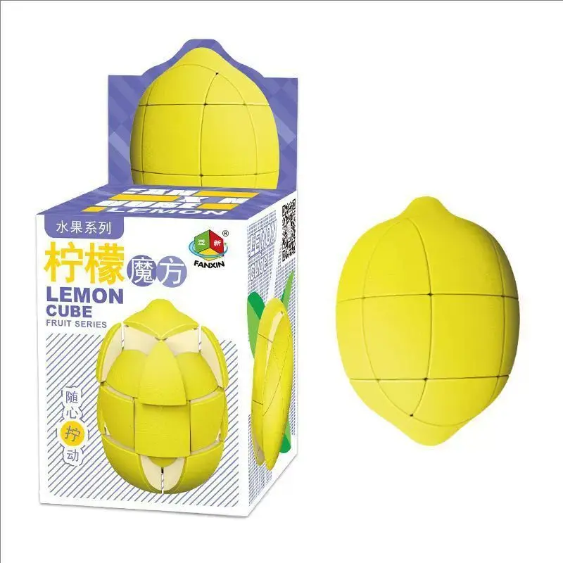 FanXin Fruit Magic Cube Professional Stickerless 3x3 Pear Orange