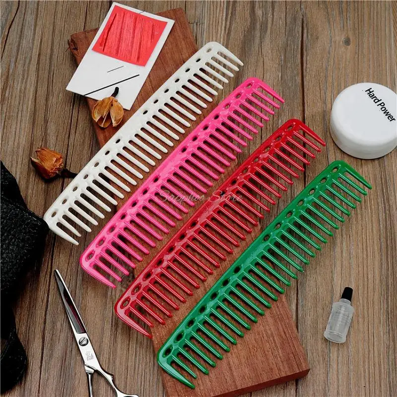 Japanese Wide Tooth Large Hair Cutting Comb 20cm Barber Shop Resin Multifunctional Haircut Comb For Salon Hairdressing