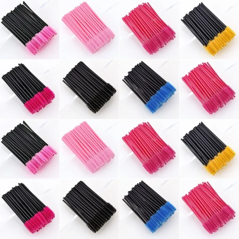 Brosses à Cils en Forme de Poulet, Peigne, Bobines, Baguettes de Maquillage, Baguettes de Mascara pour Extensions, 50 Pièces