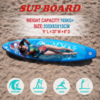 Funwater Stand Up Paddle Board Surfboard Inflatable Stand Up Paddling Board Surfing Sup Board Max Load 330 Pounds with Accessory