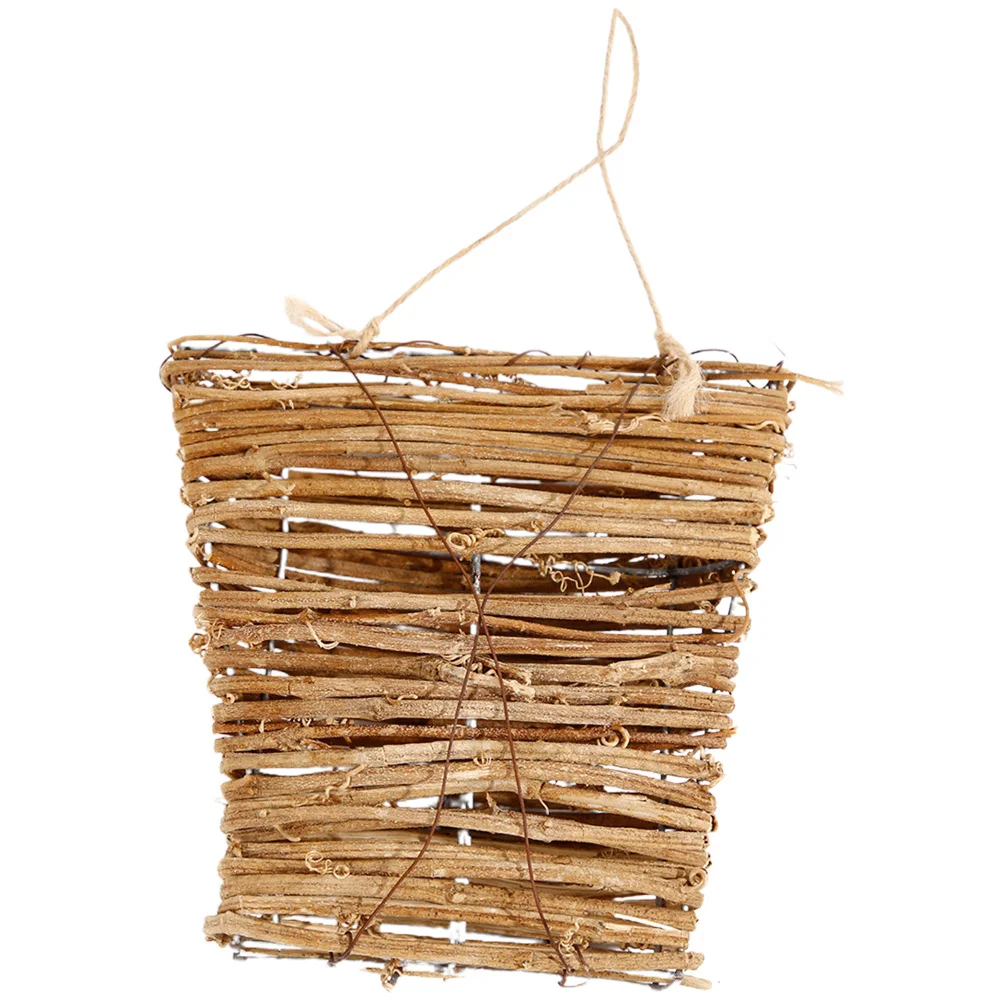 

Decorative Hanging Basket Small Hand Woven Flower Visual Enjoyment Wall Mounted Baskets