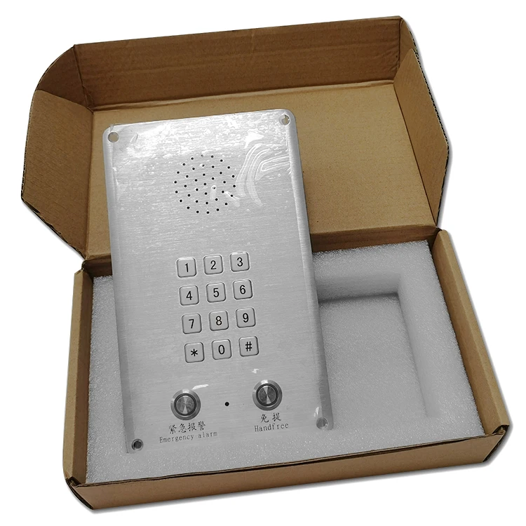 

ALLESD Cleanroom Workshop Sip Protocol Hands-free Direct Stainless Steel Intercom Telephone