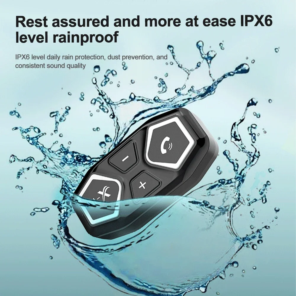 X-11 Motorcycle Helmet Headset Bluetooth 5.0 Handsfree Auto Answer IP67 Waterproof 2 In 1 Type-C For Earphone&Charging