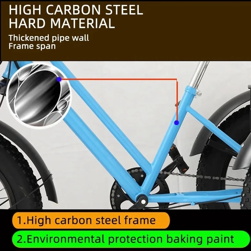 20 inch fat tire Mountain Bike 7 speed off road tricycle carbon steel farm tricycle leisure elderly tricycle with fruit basket