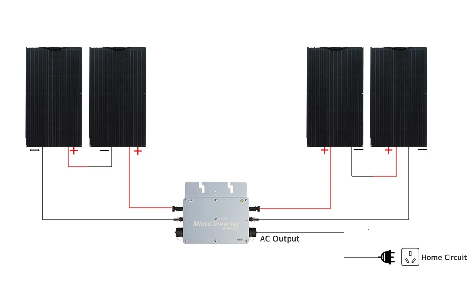 XINPUGUANG Balcony Solar Panel Complete Kit 400W 200W Power Photovoltaic Solar Panels + 600W / 300W Inverter 230V System Module