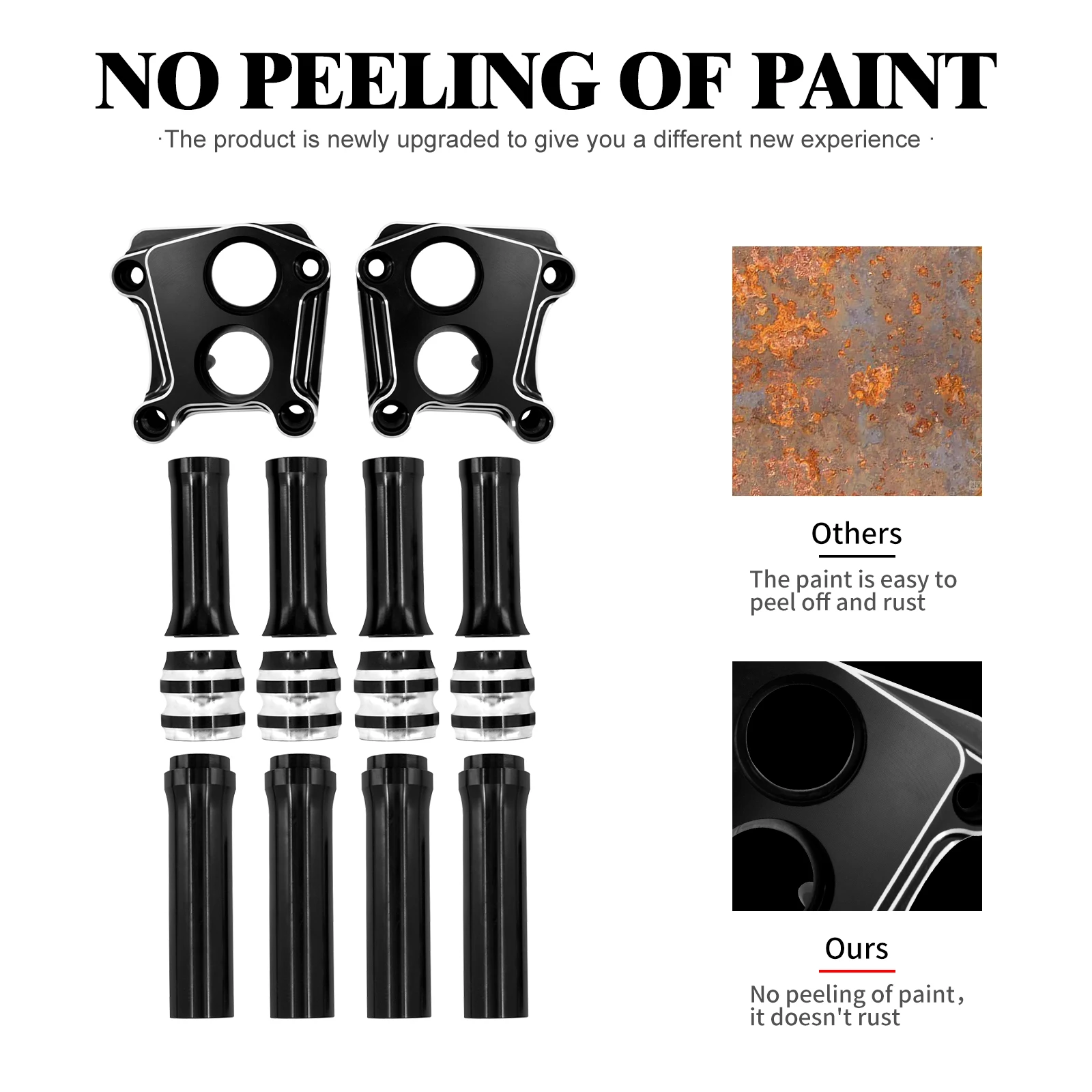 thumbnail image 2 of Motorcycle Pushrod Cover Pads For Harley Twin Cams 1999-2017 - Chrome Lifter Blocks 2 of 4