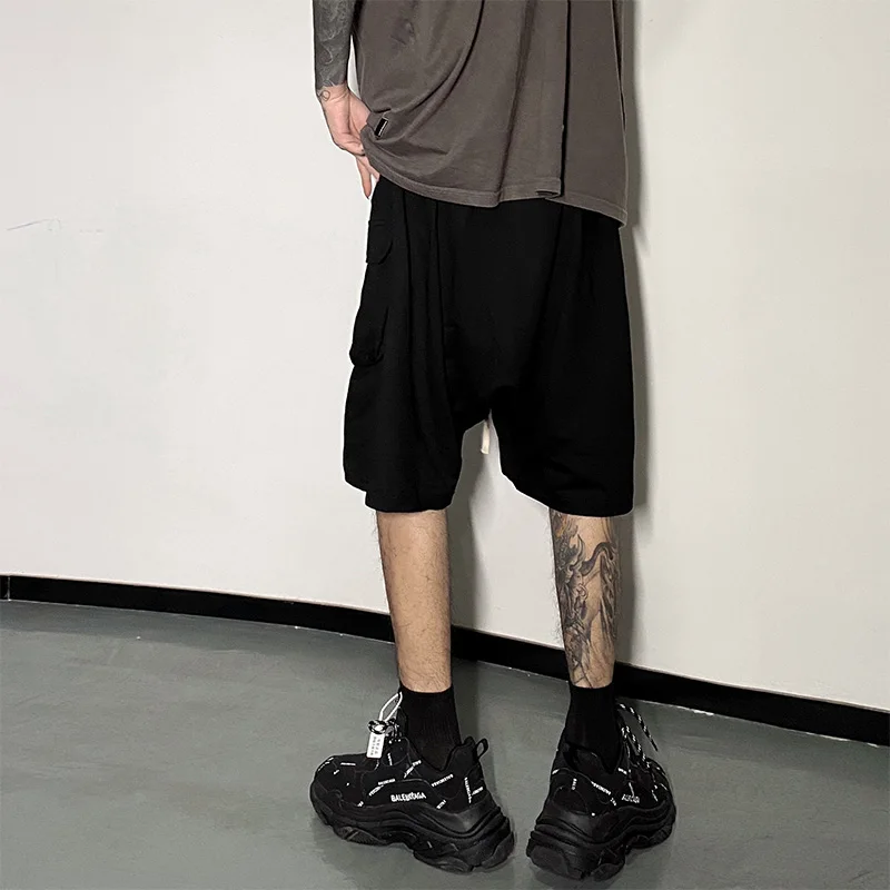 Men's Shorts The New Summer Hip Hop High Street Sports Style Casual Straight Tube Solid Color Loose Plus Size Shorts