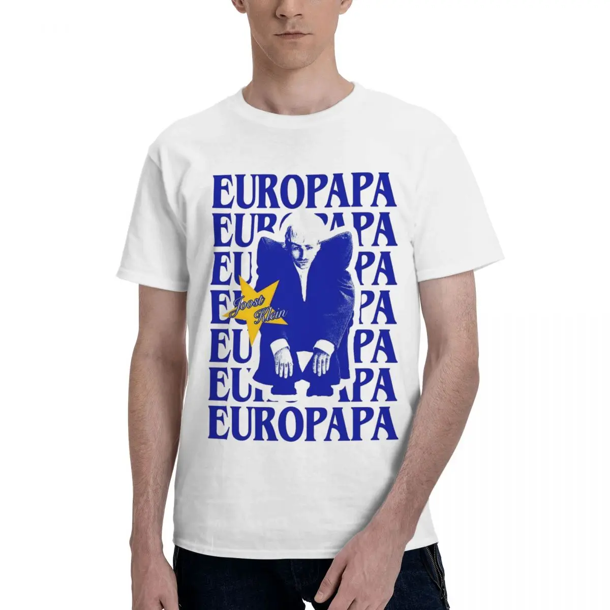 Men's T-Shirts Joost Klein Europapa Humorous Pure Cotton Tees Short Sleeve T Shirts Crewneck Clothes Birthday Gift