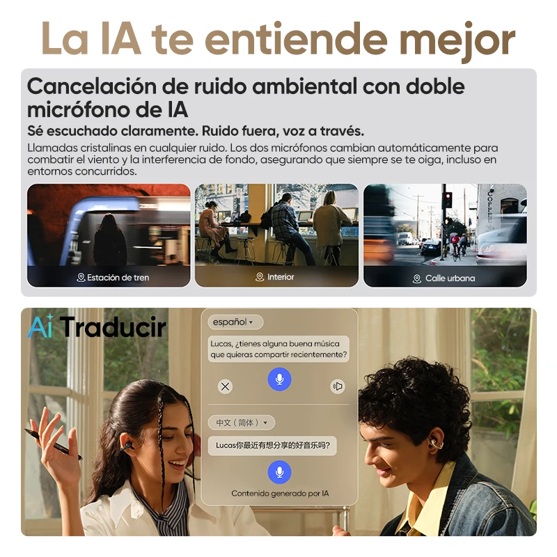 realme Buds Clip 2026 nuevos auriculares OWS con IA, 85 dB, 36 horas de autonomía, Bluetooth 5.4 e IP55 para los smartphones realme GT 7 Pro y realme 14 Pro Plus 6