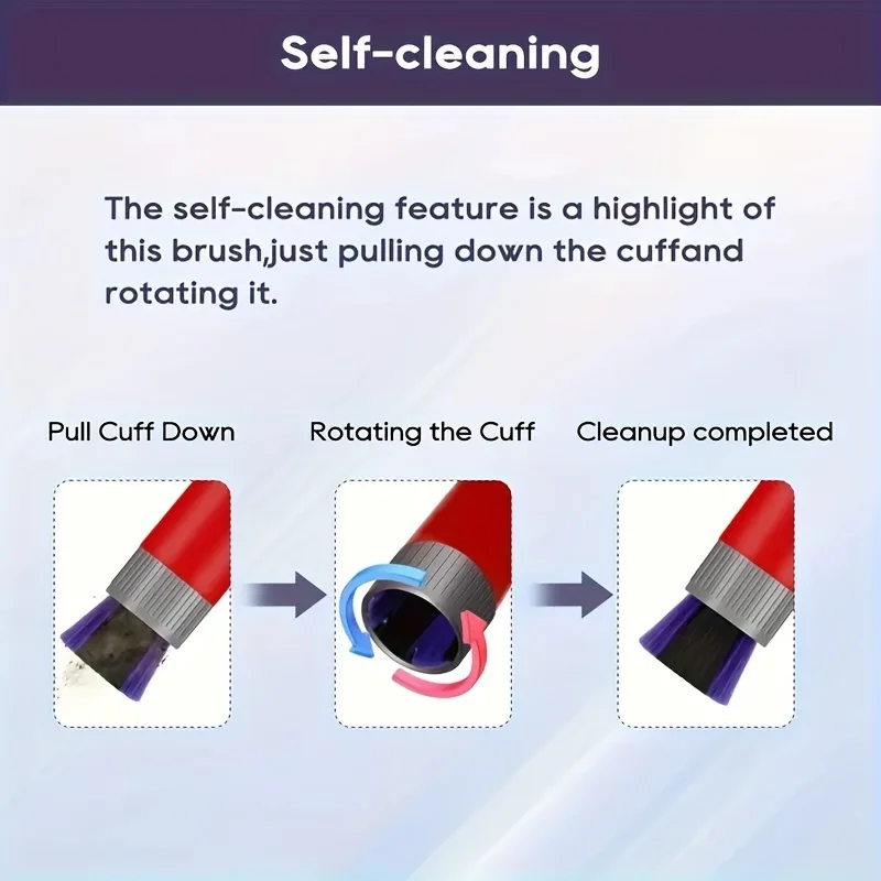 1 cepillo para polvo sin rastro de cerdas suaves, ajuste perfecto para aspiradoras Dyson V7 a V15, eliminación de polvo suave y efectiva