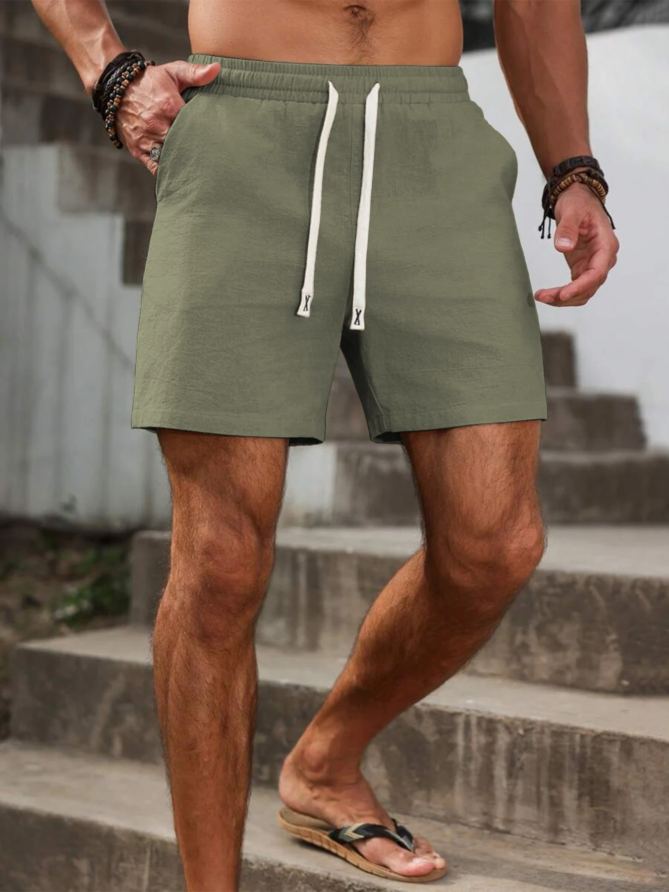 Thumbnail 4 - #16 Top 50 Mens Cotton Linen Summer Shorts