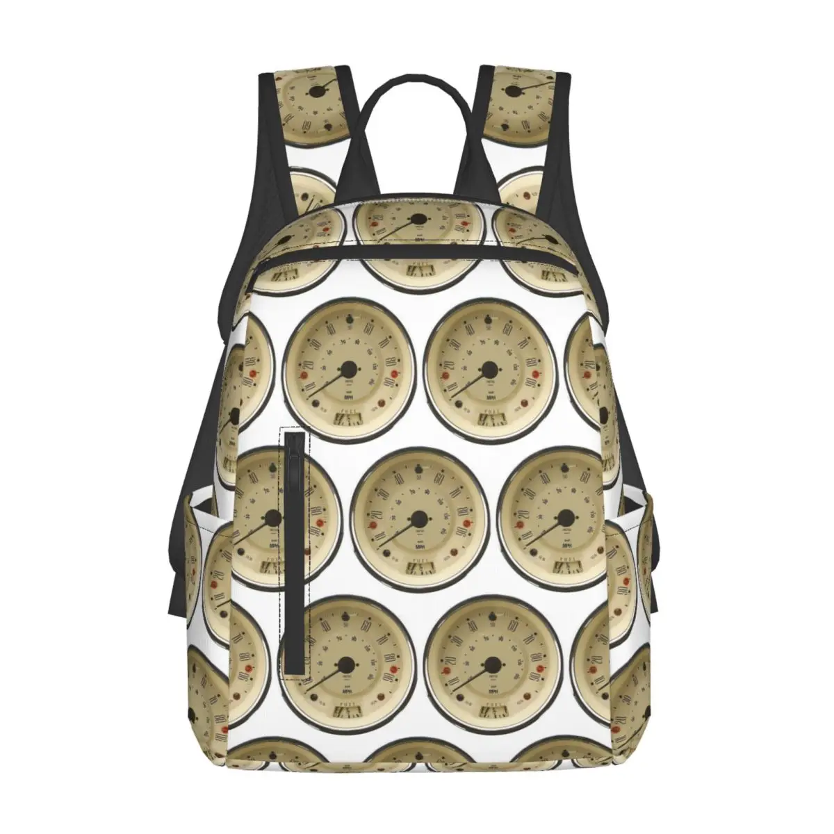 

Smiths 90mph Speedo - White Face Backpack Large Capacity Boys Girls BookBag School Bag Shoulder Bags for Men Women