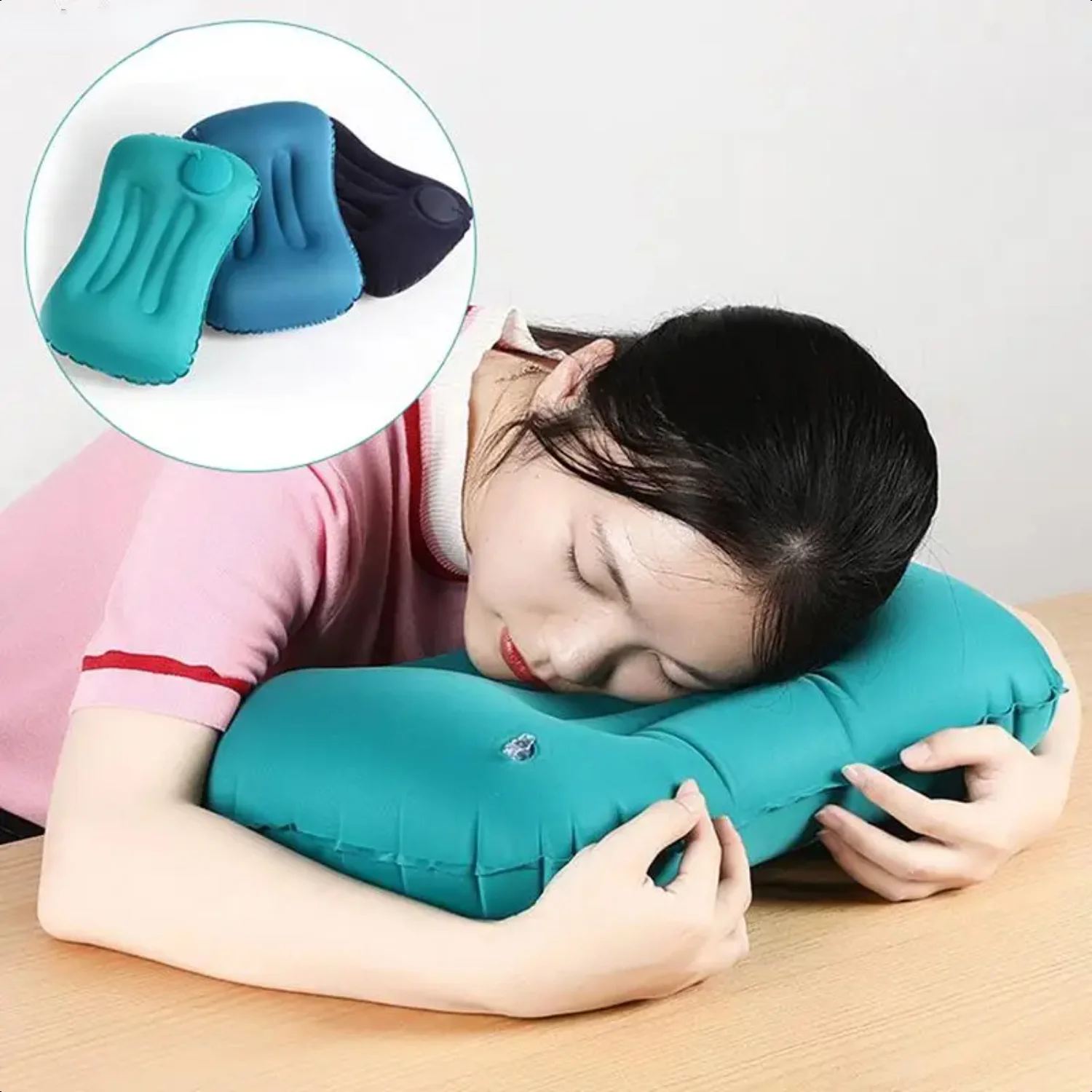 Portable inflatable pillow ultra-light outdoor travel camping air pillow neck waist pillow