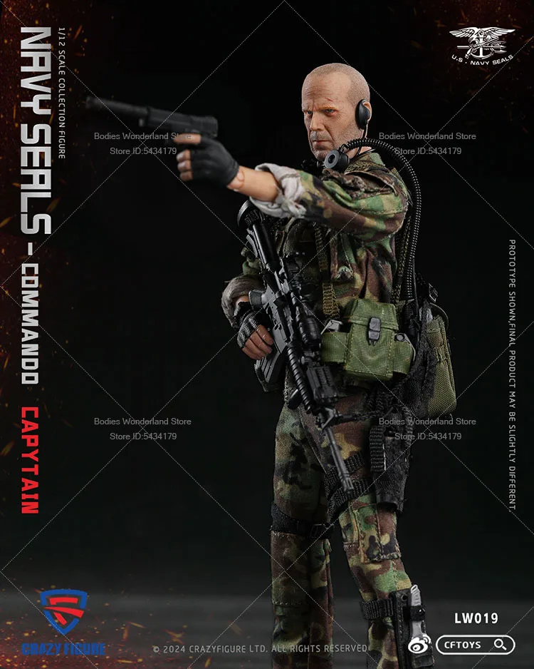 In Stock CFTOYS LW019 1/12 Scale Male Soldier Seal Special Forces Assault Team Leader 6inch Action Figure Doll Collection