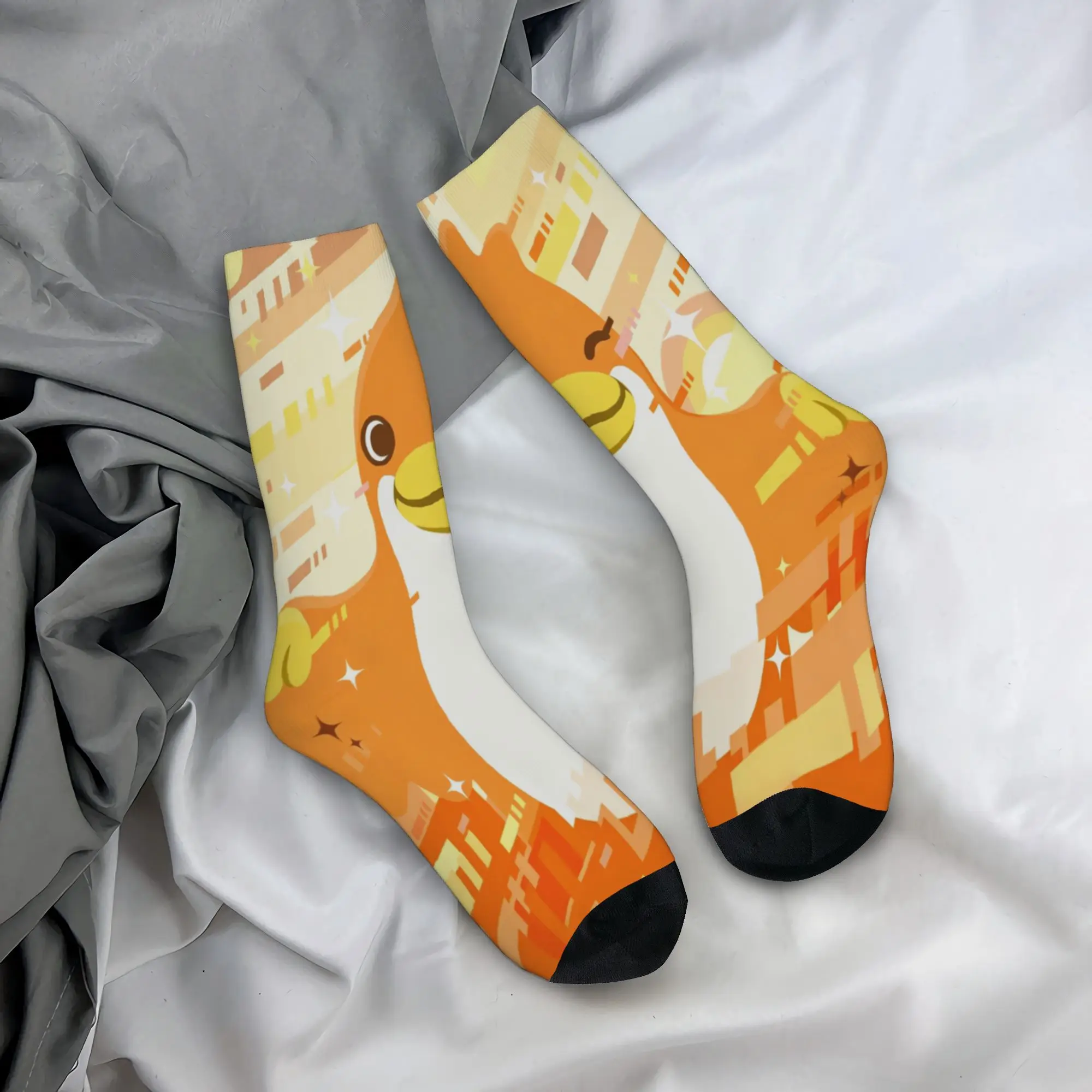 Autumn Winter Fashion Men's Women's Chibi Monster Raids Again Socks Anime Non-slip Basketball Socks