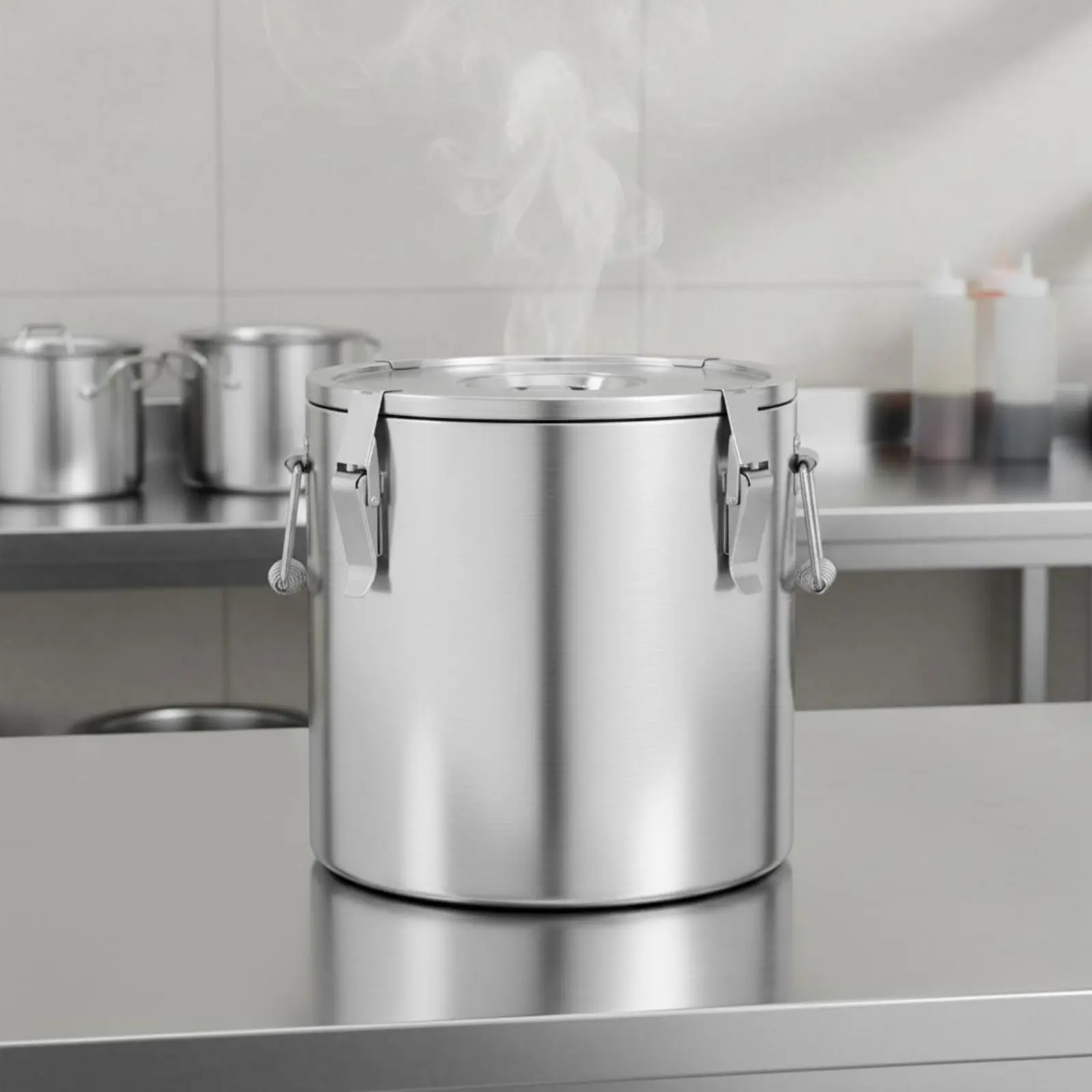

Stainless Steel Insulated Barrel High Temperature Resistant Large Capacity Food Warmer Professional Insulated Food Pot Leakproof