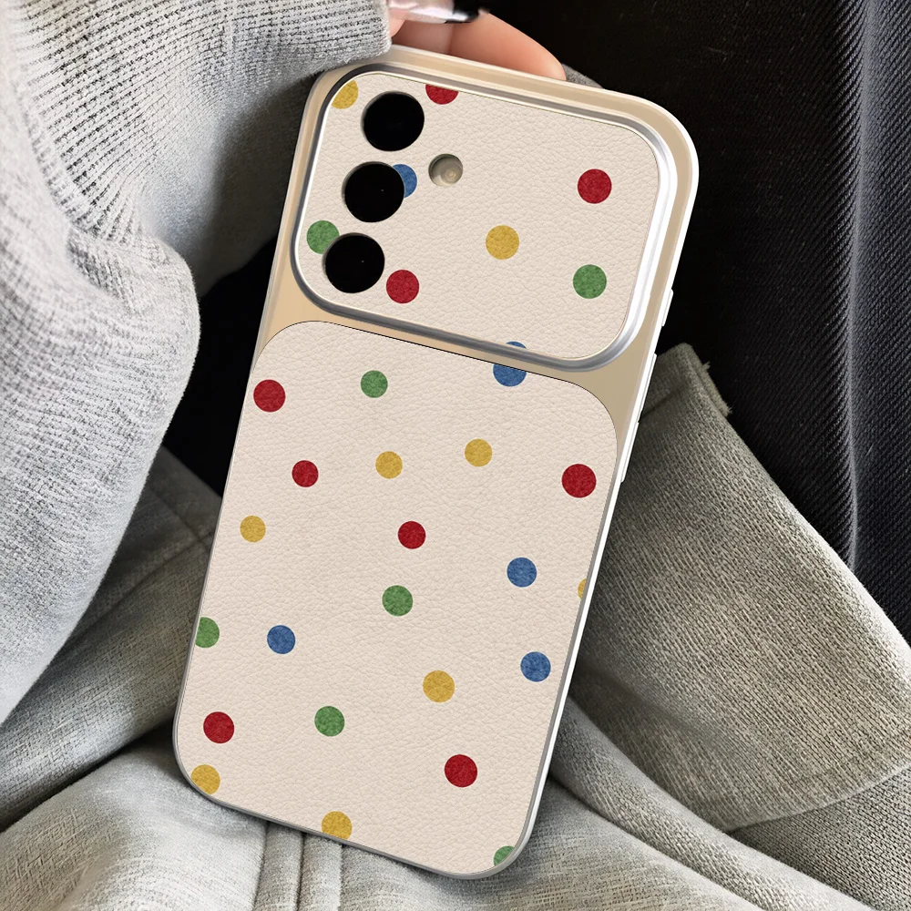 Phone Case for Samsung Galaxy S26 S25 S24 S23 Ultra S26 S25 Plus S25 S24 S23 FE Cases Vintage Colorful Polka Dot Energetic vibe