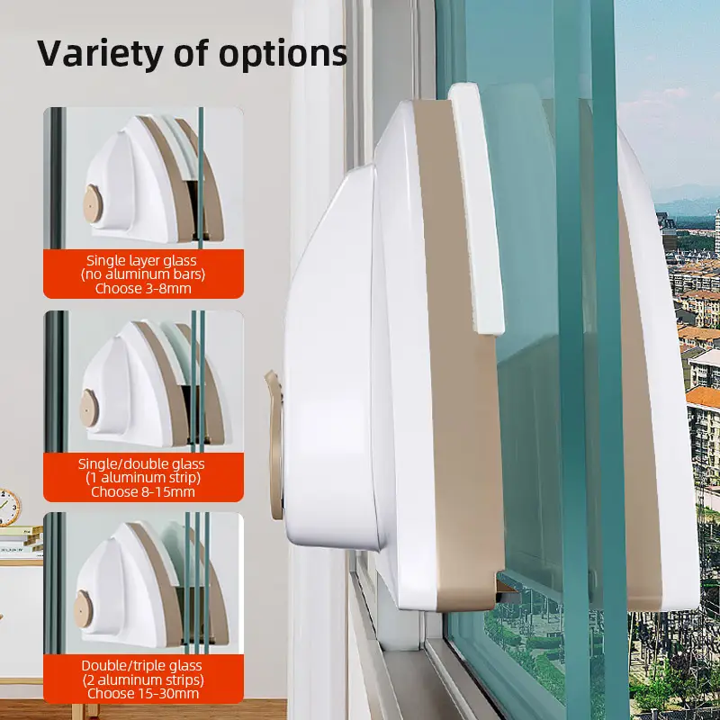 NEW Magnetic Glass Window Cleaning Tool Water Discharge Double-layer Wiper Household Special Window Cleaner For Home - Image 4