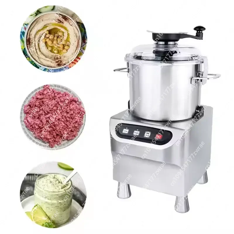 03 SS304 Stainless Steel Desktop Food Processor Double Speed Motor 5L/8L/12L/18L Capacity for Making Fruit Vegetable Machines