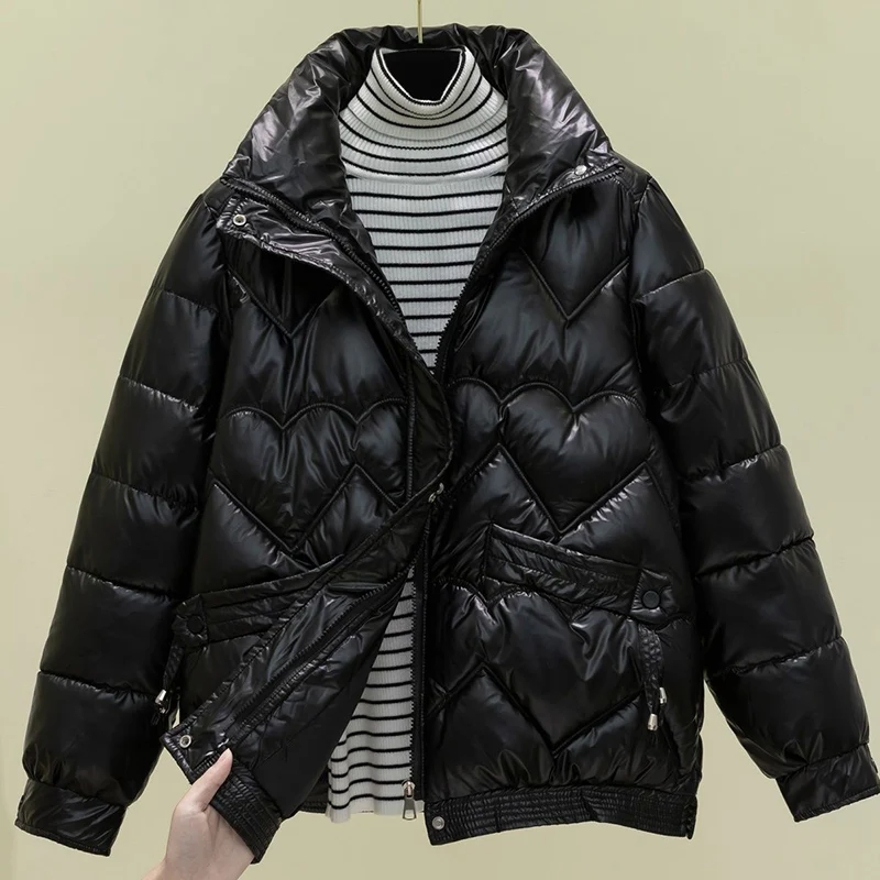 

2023 New Autumn Winter Elengant Female Warm Bread Parkas Women Short Cotton Jacket Zipper Fashion Loose Casual Thicken Coat