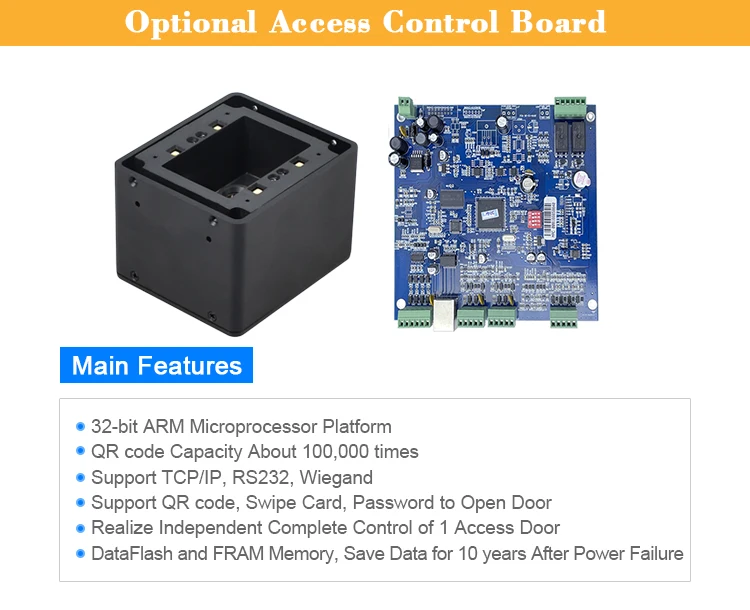 Goede kwaliteit desktoptafel Vast gemonteerde 2D QR-codescanner Ingebouwde CMOS-barcodescanners