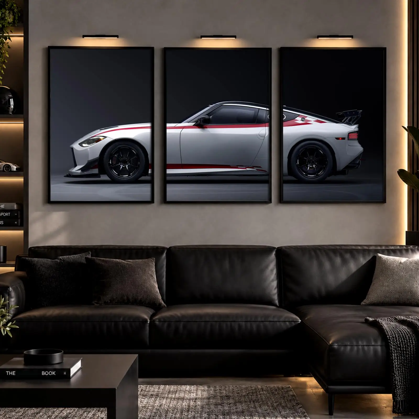 3pc Z Future Hypercar Painting Calligraphy Canvas Poster Set Wall Art Prints for Bedroom Living Room Home Decor Gift