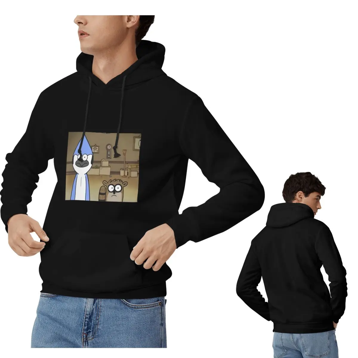 

Mordecai And Rigby Hoodies Men's Women Casual Pullover Sweatshirt Fashion Long Sleeve Hooded Autumn Winter