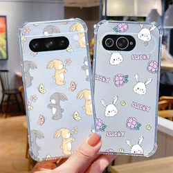 P ixel 8 Pro Cute Rabbit Transparent Phone Case For Google Pixel 8Pro 8 6Pro 9Pro 9 6 7A 8A 9ProXL 6A 7 7Pro Cover