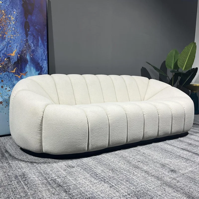 

b25 lamb wool pumpkin sofa living room bedroom sofa chair three-person small apartment leisure lazy sofa
