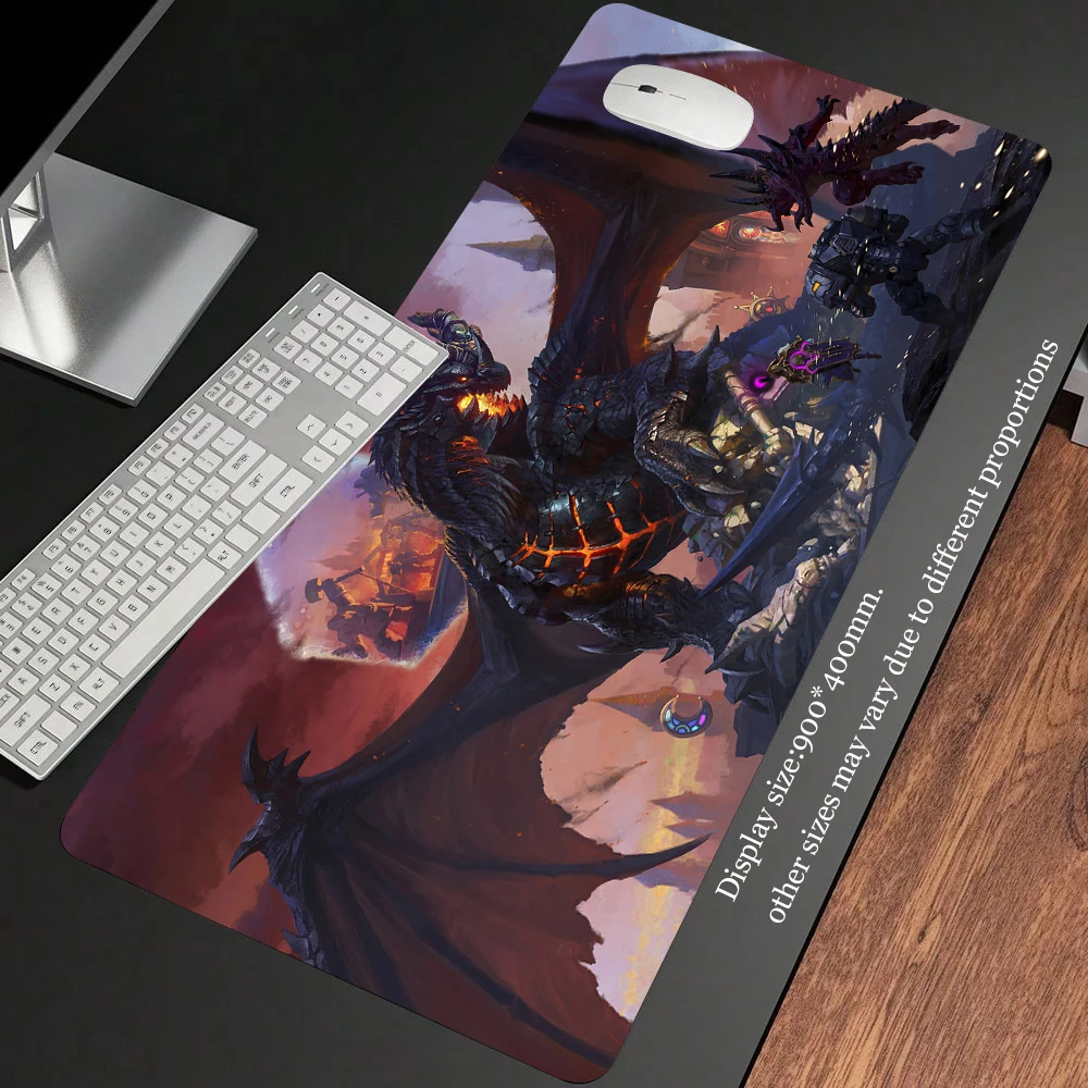 

Black Magic Dragon gaming mats large mouse pad Desk Mat card mat pc accessories keypad expansion pads rubber anti-slip lock edge
