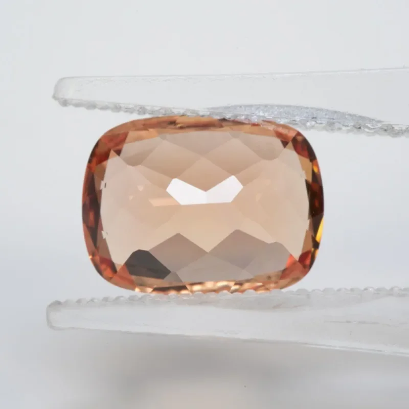 Lab Grown Sapphire Orange Color Rectangular Cushion Shape Cut VVS1 Charms DIY Jewelry Making Material Selectable AGL Certificate