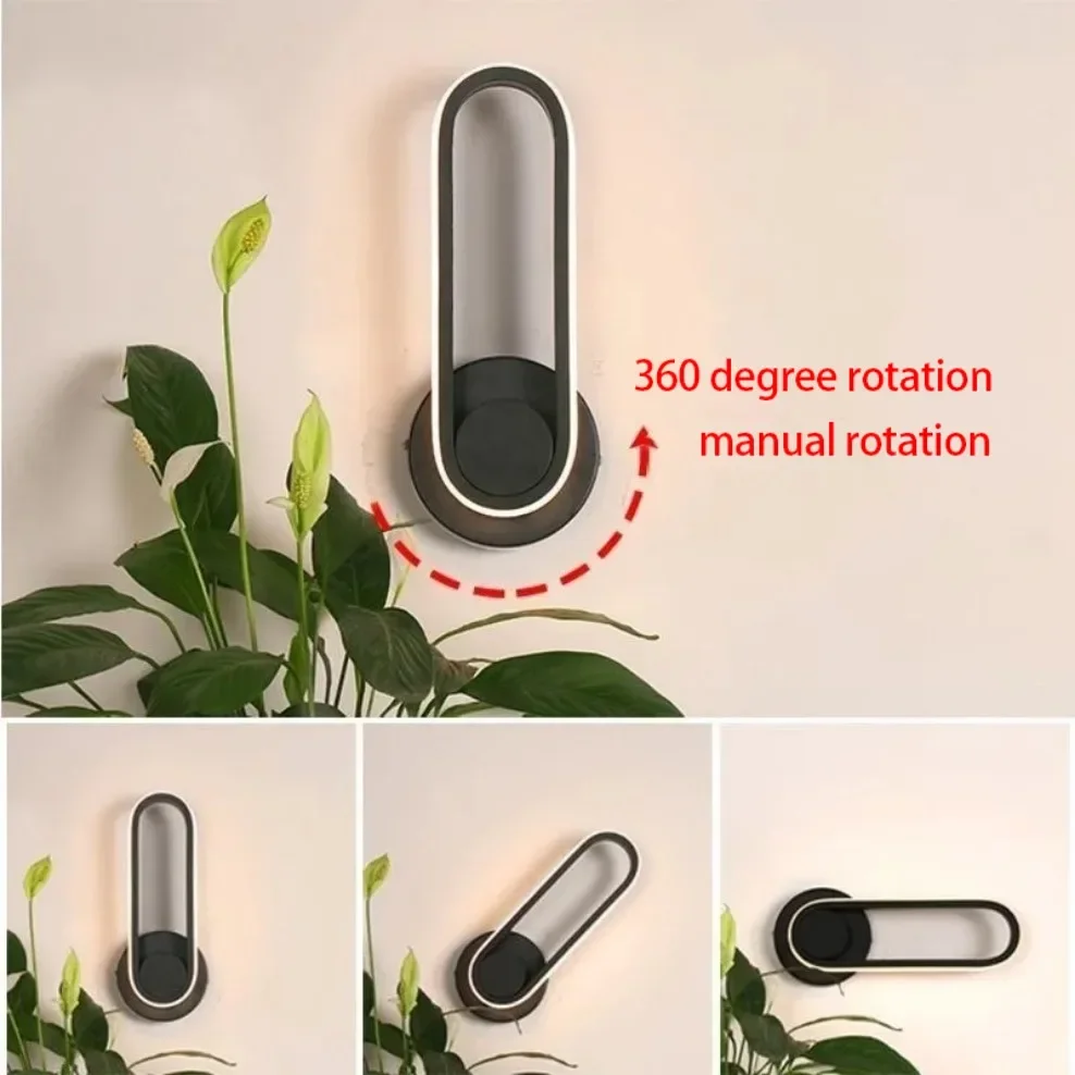 Modern Rotatable LED Wall Light For Aisle Stair Bedroom Bedside Living Dining Room Balcony Indoor Lighting Wall Sconce