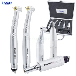 Dental  dentist student handpiece kits 5 LED lamp light High Speed Handpiece and inner water channel low speed sets 2/4 Holes