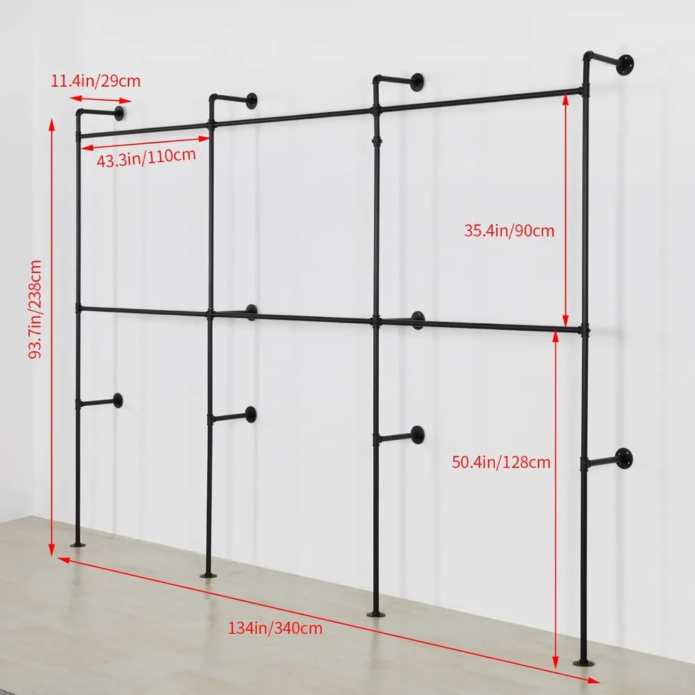 Modern Simple Industrial Pipe Clothing Rack, Display