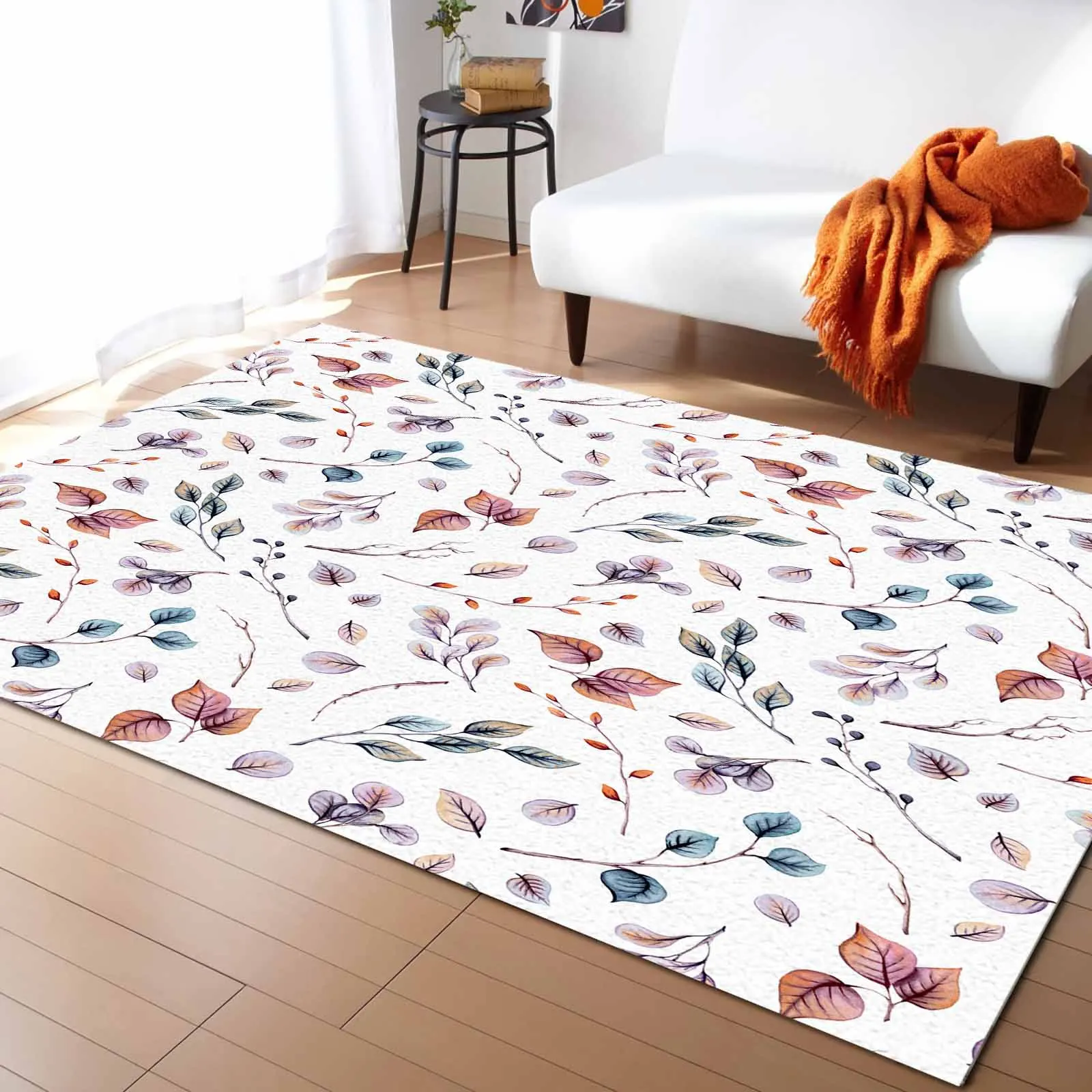 

Autumn Thanksgiving Leaf Plants Carpet For Home Living Room Bedroom Bedside Decor Large Area Rug Teen Room Decor Carpet