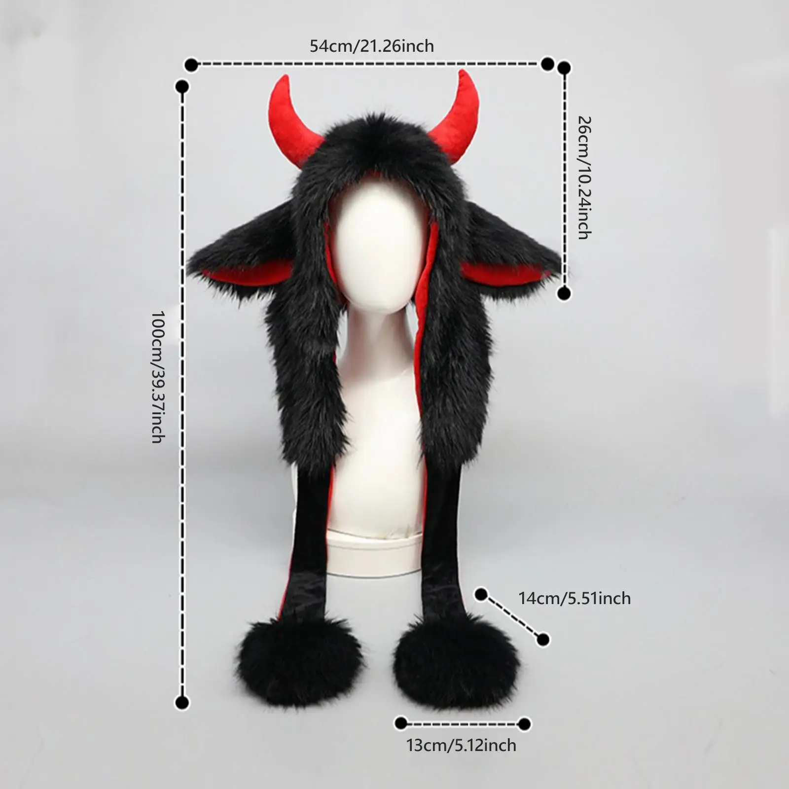 Chapeau d'oreille d'animal en peluche douce pour l'hiver, joli couvre-oreilles, chapeau épais en peluche, chapeau d'oreille de yak pour les vacances, le jeu, la randonnée, le ski
