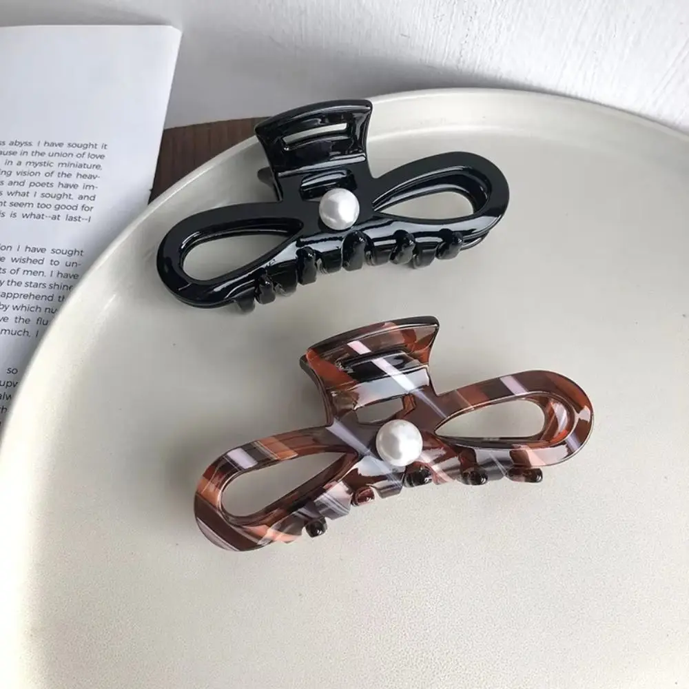 

Прочный французский дизайн, женские когти для волос, жемчужное украшение для волос, хвост, заколки для волос, ретро леопардовый женский зажим в виде акулы для девочек, головные уборы