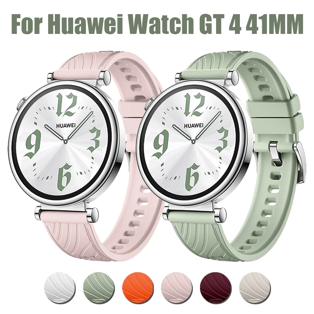 18mm Silicone Strap for Huawei Watch GT4 41mm Sport Replacement Band For Huawei Watch GT 4 41mm Breathable Wristband