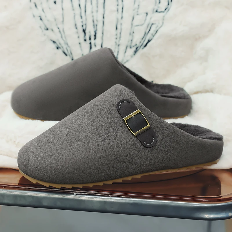 

2025 new style outerwear-able men's padded slippers Baotou cotton slippers, warm cotton shoes for autumn and winter
