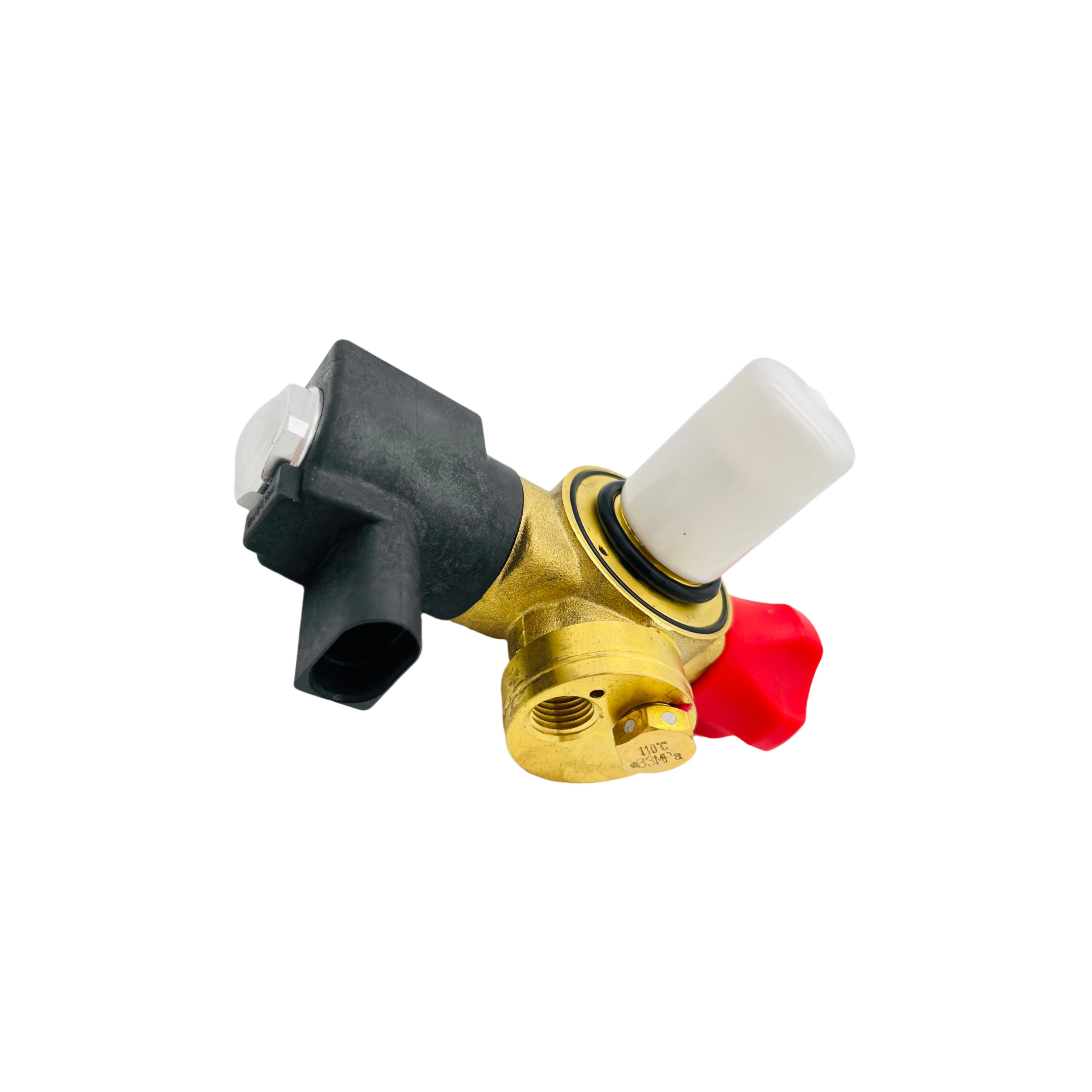 

High pressure manual natural gas solenoid valve with outlet thread NPT1/4